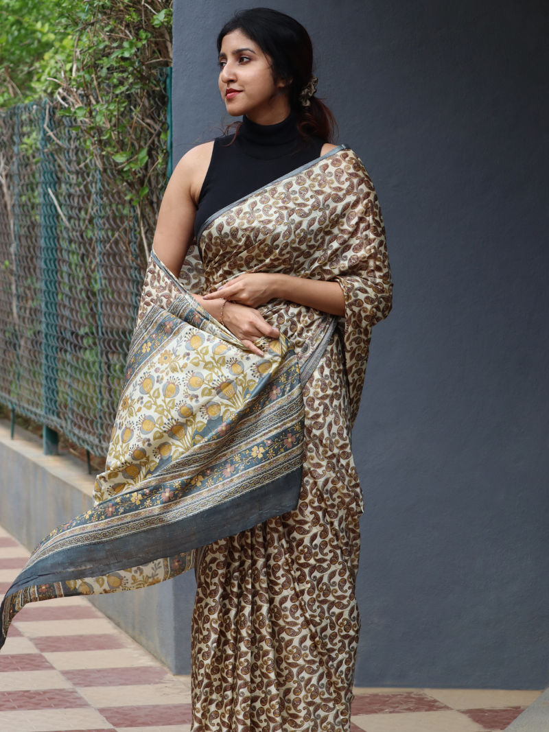 Green Silk Saree | Soft Silk Sarees | Kashmiri silk sarees | Handloom saree