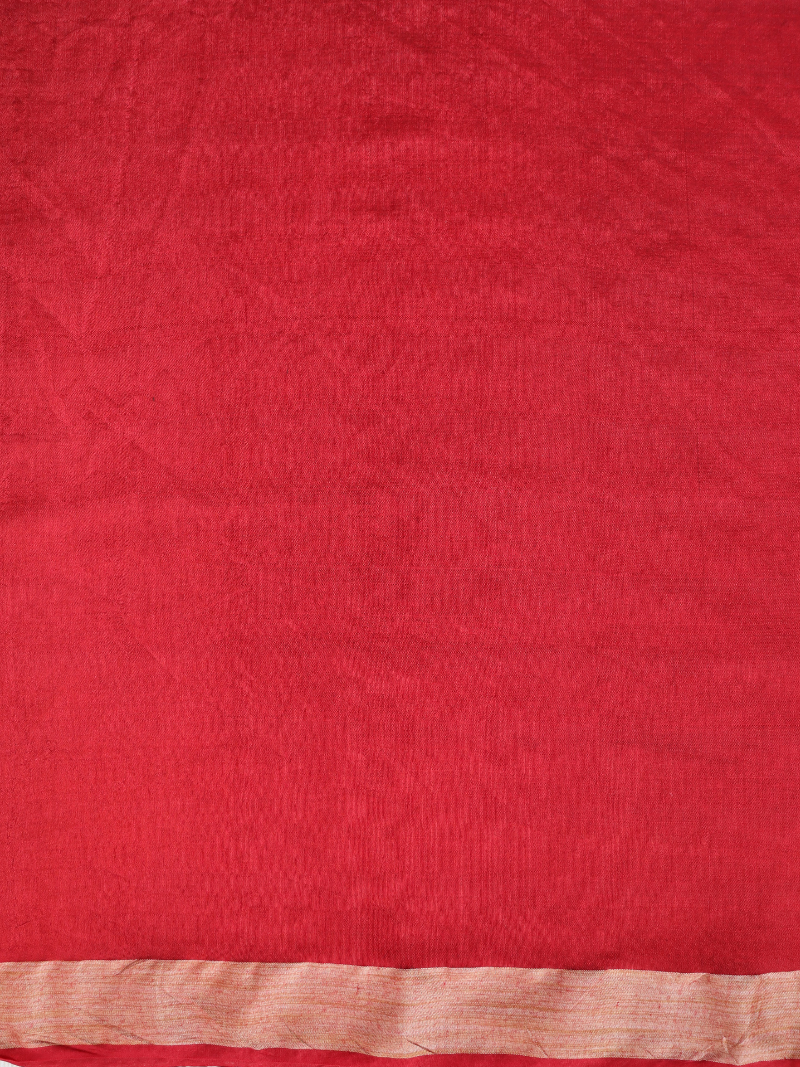 Red color saree | Handloom saree