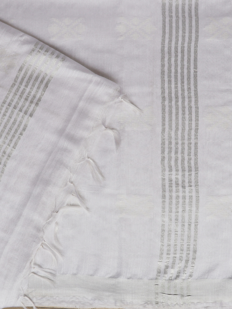 Maheshwari silk saree | Maheshwari sarees | White color saree | Handloom saree | Plain silk saree